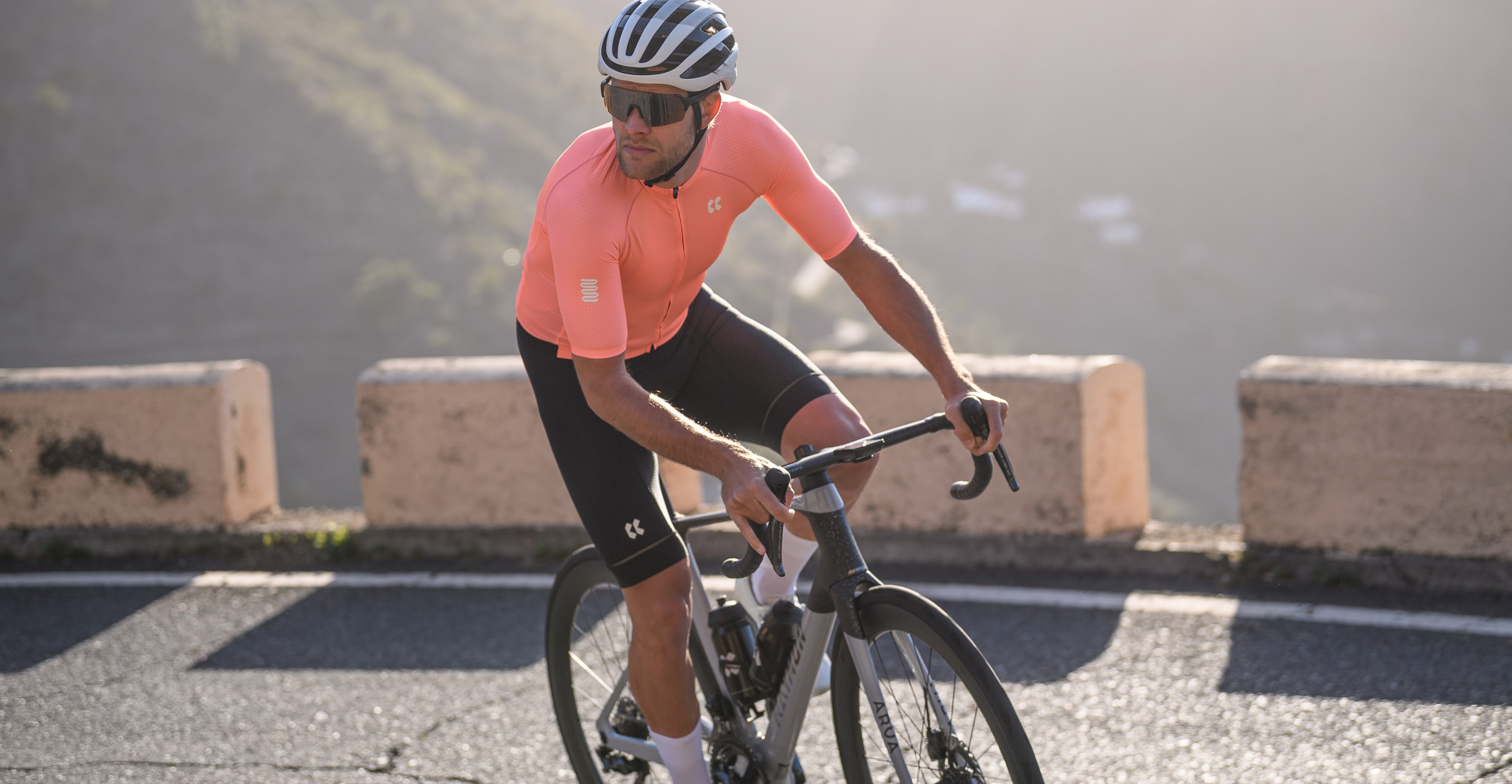 Men's cycling short sleeve jersey RAZOR | PASSION Z6 Solar Orange